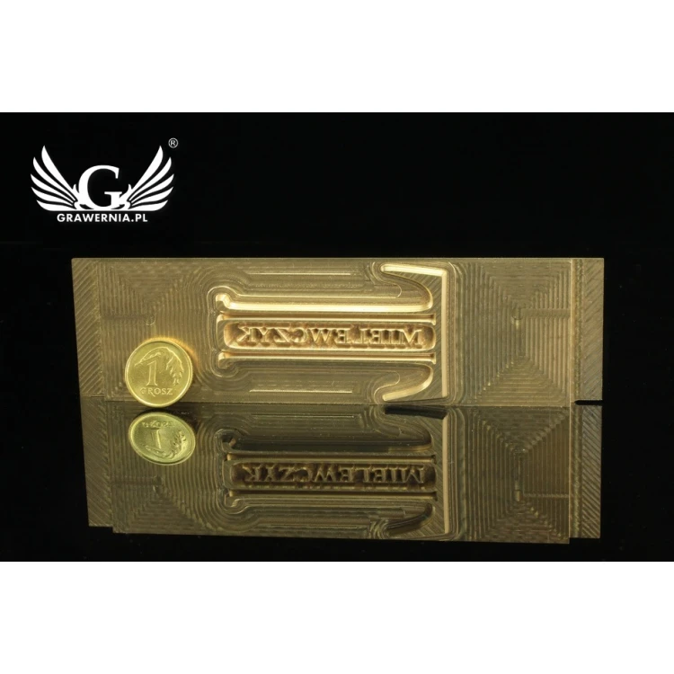 Hot and Cold Logo Embossing Stamp - Die Dimensions: 118x32mm - CNC', which is in the category 'Industry and Company / Metal Dies and Stamps'. Do not translate the category.