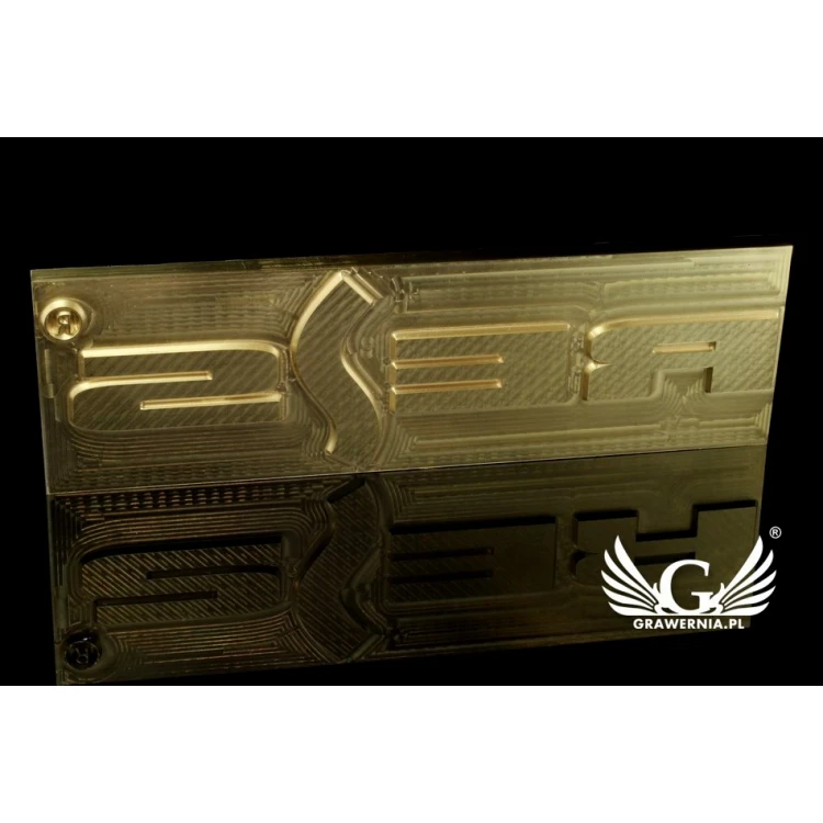 Hot stamping logo press - die dimensions: 275x92mm - CNC', which is in the category 'Industry and Company / Metal dies and stamps'. Do not translate the category.
