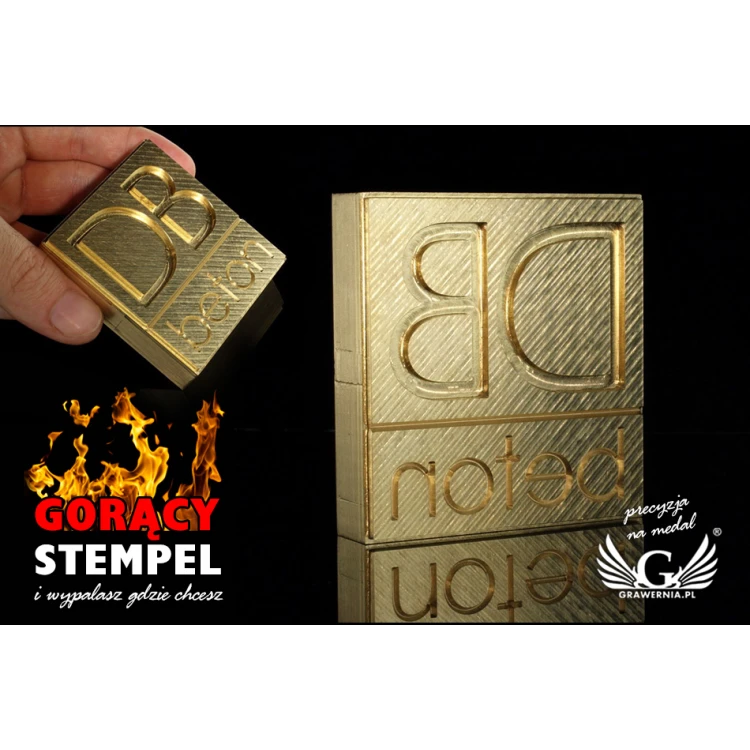 Hot and Cold Logo Embossing Stamp - Die Dimensions: 62x66mm - CNC