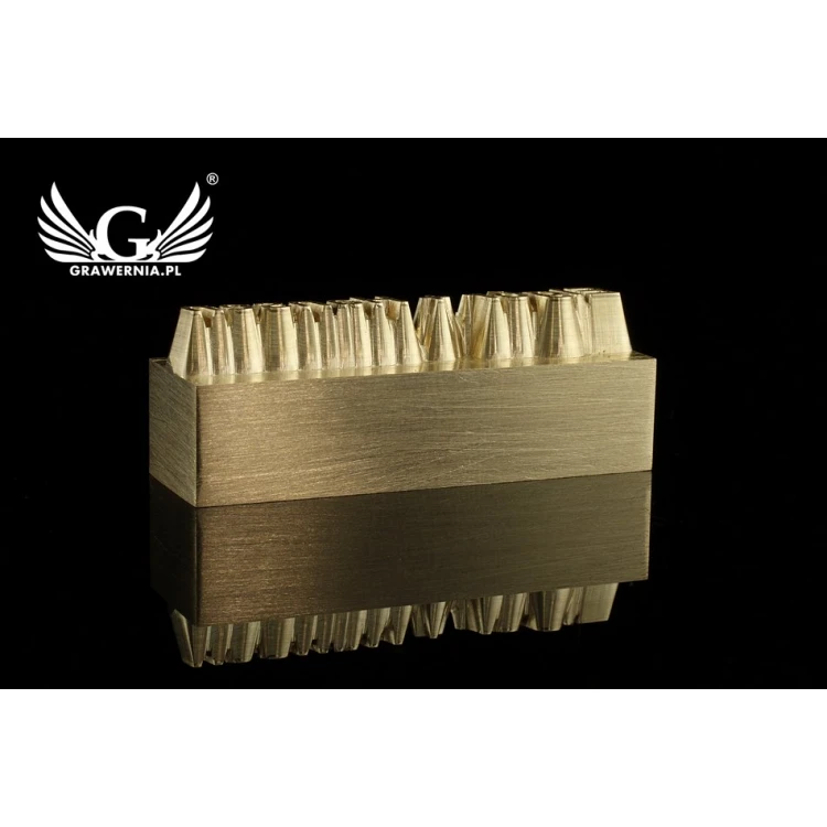Hot and Cold Logo Embossing Stamp - Die Dimensions: 41x13mm - CNC', located in the category 'Industry and Company / Dies and Metal Stamps'. Do not translate the category.