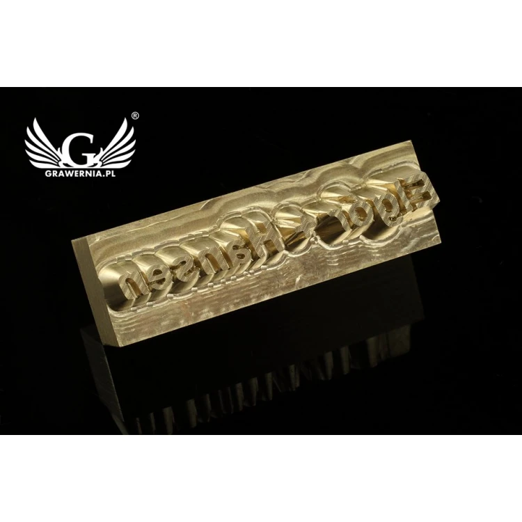 Hot and Cold Logo Embossing Stamp - Die Dimensions: 41x13mm - CNC', located in the category 'Industry and Company / Dies and Metal Stamps'. Do not translate the category.