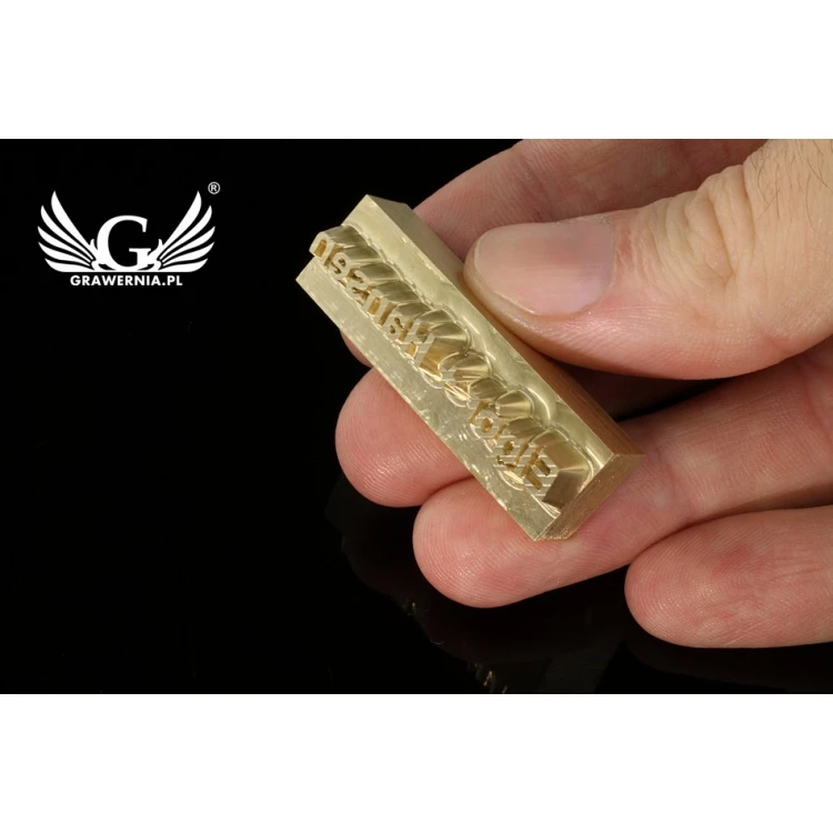 Hot and Cold Logo Embossing Stamp - Die Dimensions: 41x13mm - CNC', located in the category 'Industry and Company / Dies and Metal Stamps'. Do not translate the category.