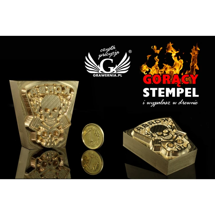 Hot and Cold Logo Embossing Stamp - Die Dimensions: 40x39.6mm