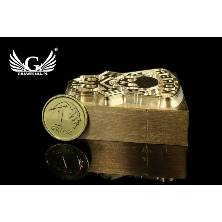 Hot and Cold Logo Embossing Stamp - Die Dimensions: 40x39.6mm