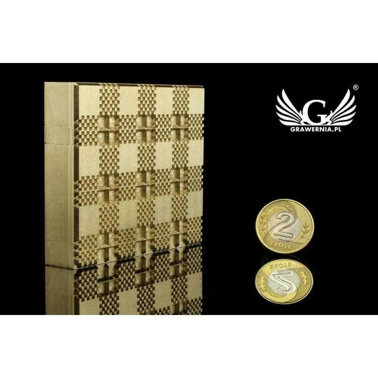 Hot and Cold Logo Embossing Stamp - Die Dimensions: 60x70mm - CNC', which is in the category 'Industry and Company / Dies and Metal Stamps'. Do not translate the category.