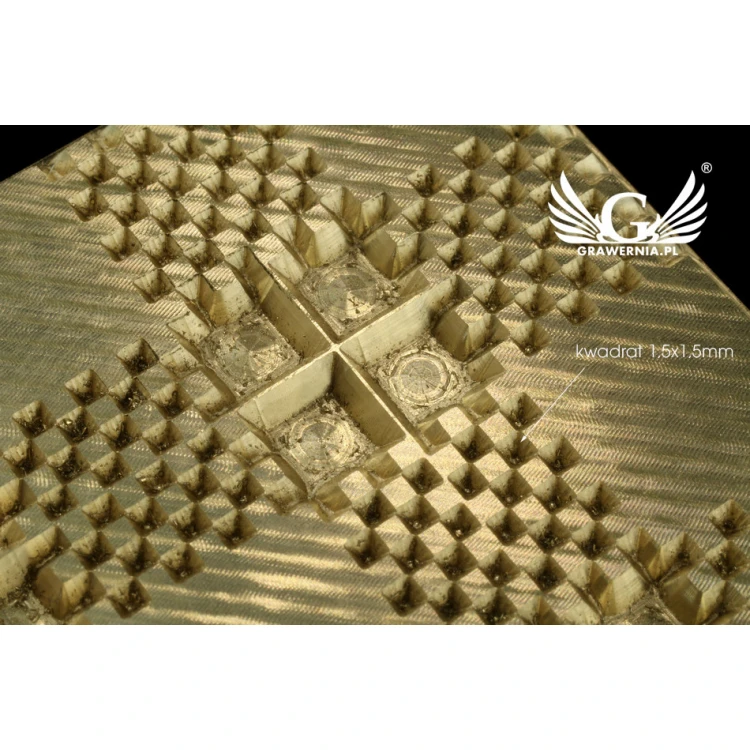 Hot and Cold Logo Embossing Stamp - Die Dimensions: 60x70mm - CNC', which is in the category 'Industry and Company / Dies and Metal Stamps'. Do not translate the category.