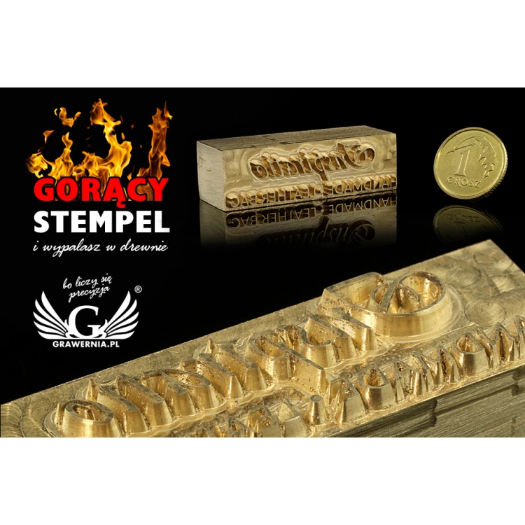 Hot and Cold Logo Embossing Stamp - Die Dimensions: 39x12mm