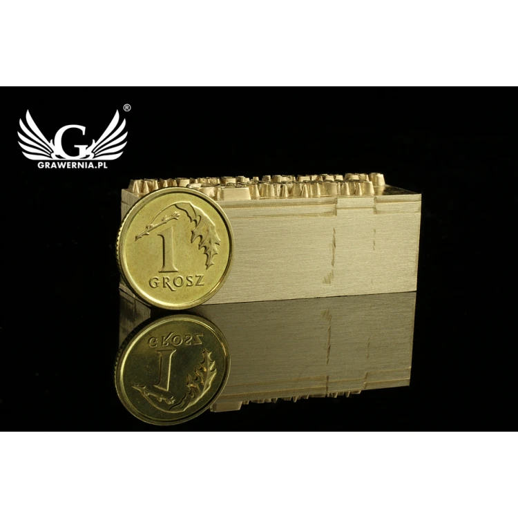 Hot and Cold Logo Embossing Stamp - Die Dimensions: 39x12mm