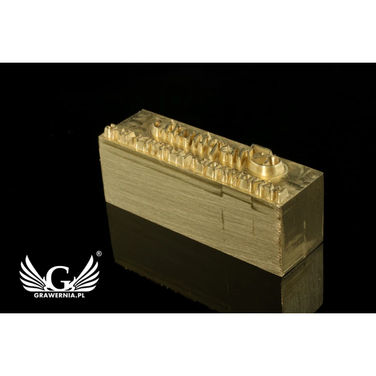 Hot and Cold Logo Embossing Stamp - Die Dimensions: 39x12mm