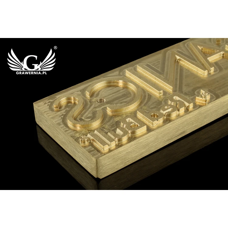 Hot stamping logo press - die dimensions: 233x58mm - CNC', which is in the category 'Industry and Company / Dies and metal stamps'. Do not translate the category.