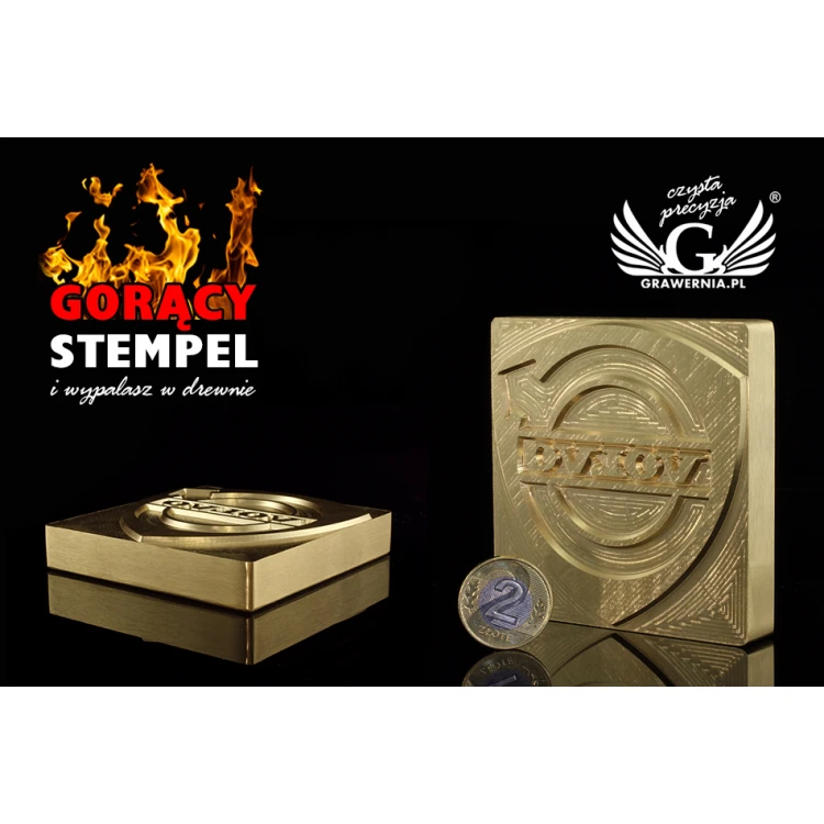 Hot and Cold Logo Embossing Stamp - Die Dimensions: 73x74mm - CNC