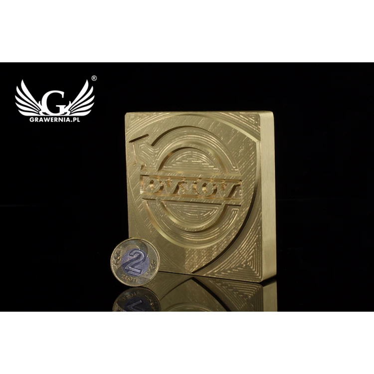 Hot and Cold Logo Embossing Stamp - Die Dimensions: 73x74mm - CNC