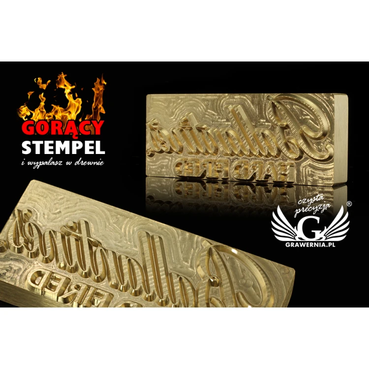 Hot and Cold Logo Embossing Stamp - Die Dimensions: 72x29.8mm - CNC