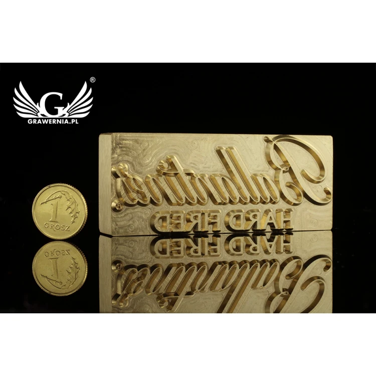 Hot and Cold Logo Embossing Stamp - Die Dimensions: 72x29.8mm - CNC
