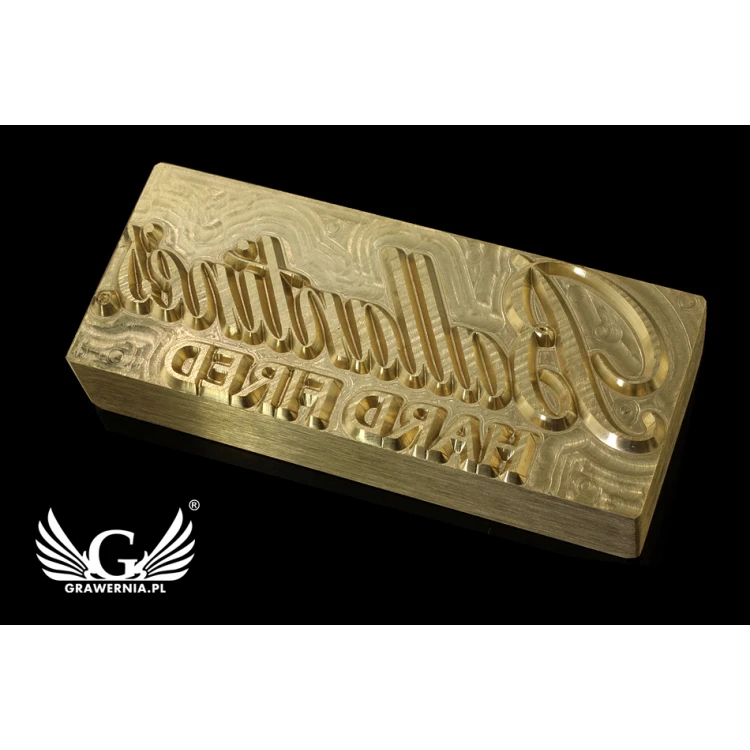 Hot and Cold Logo Embossing Stamp - Die Dimensions: 72x29.8mm - CNC