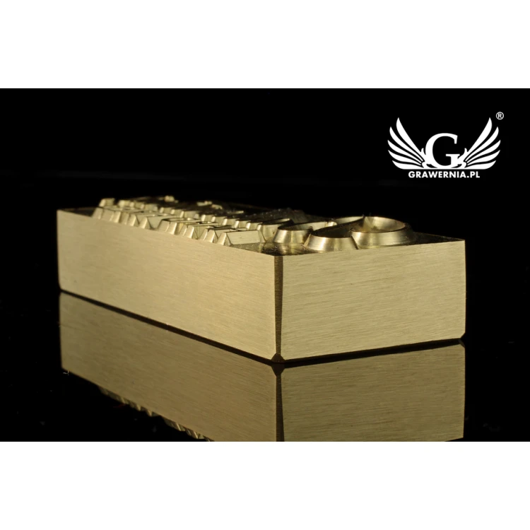 Hot and Cold Logo Embossing Stamp - Die Dimensions: 72x29.8mm - CNC