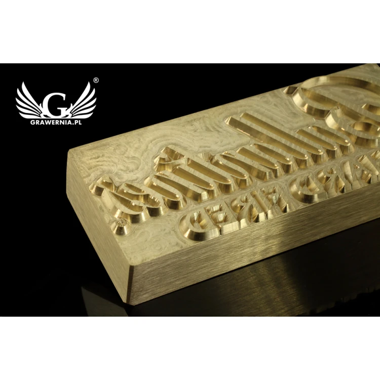 Hot and Cold Logo Embossing Stamp - Die Dimensions: 72x29.8mm - CNC