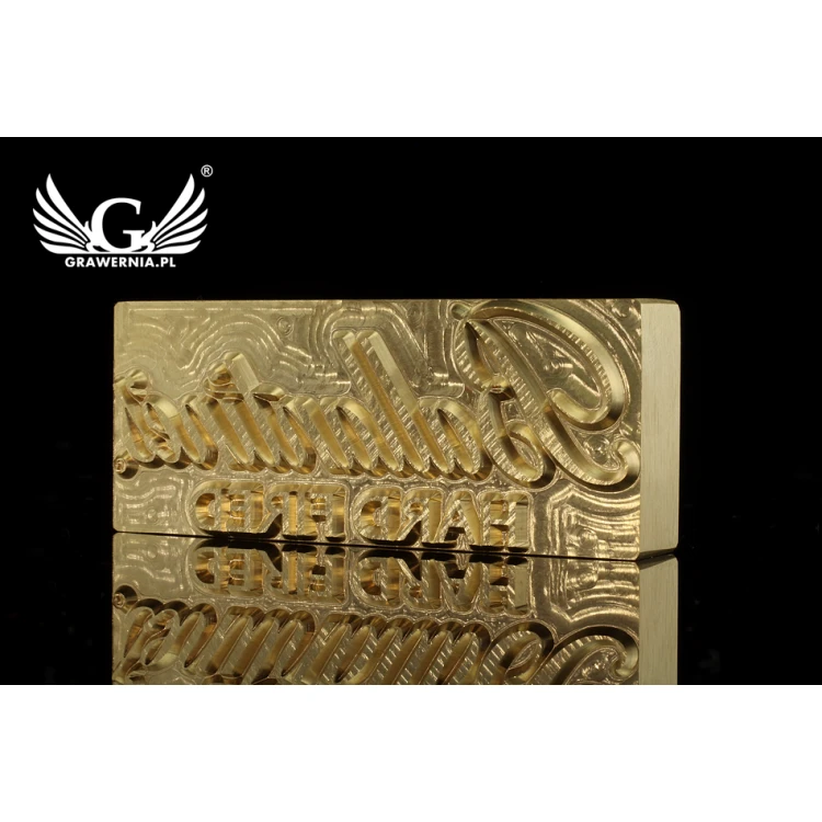Hot and Cold Logo Embossing Stamp - Die Dimensions: 72x29.8mm - CNC