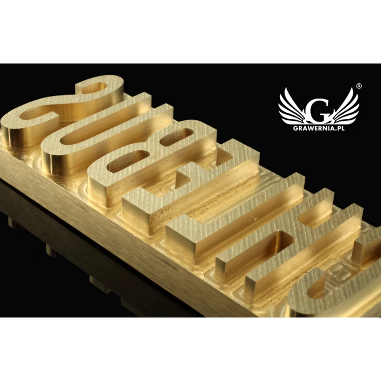 Hot and Cold Logo Embossing Stamp - Die Dimensions: 100x40mm - CNC