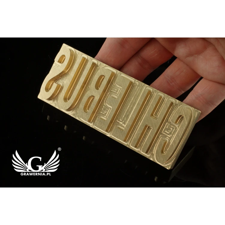 Hot and Cold Logo Embossing Stamp - Die Dimensions: 100x40mm - CNC