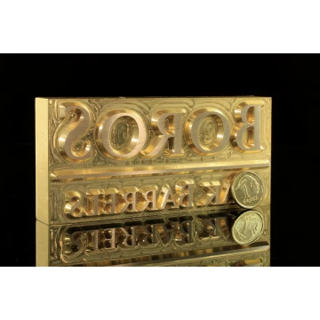 Hot and Cold Logo Embossing Stamp - Die Dimensions: 95x45mm - CNC