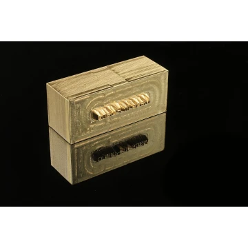 Hot and Cold Logo Embossing Stamp - Die Dimensions: 36x15mm - CNC', which is in the category 'Industry and Company / Metal Dies and Stamps'. Do not translate the category.