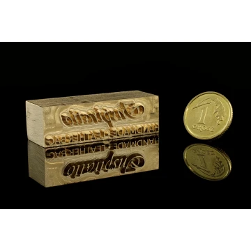 Hot and Cold Logo Embossing Stamp - Die Dimensions: 39x12mm