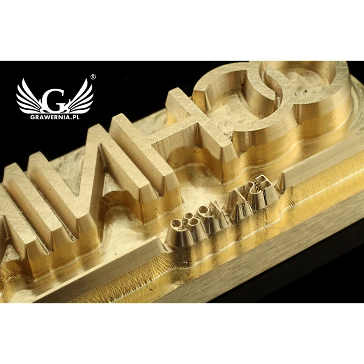 Hot and Cold Logo Embossing Stamp - Die Dimensions: 55x24mm - CNC', which is in the category 'Industry and Company / Dies and Metal Stamps'. Do not translate the category.