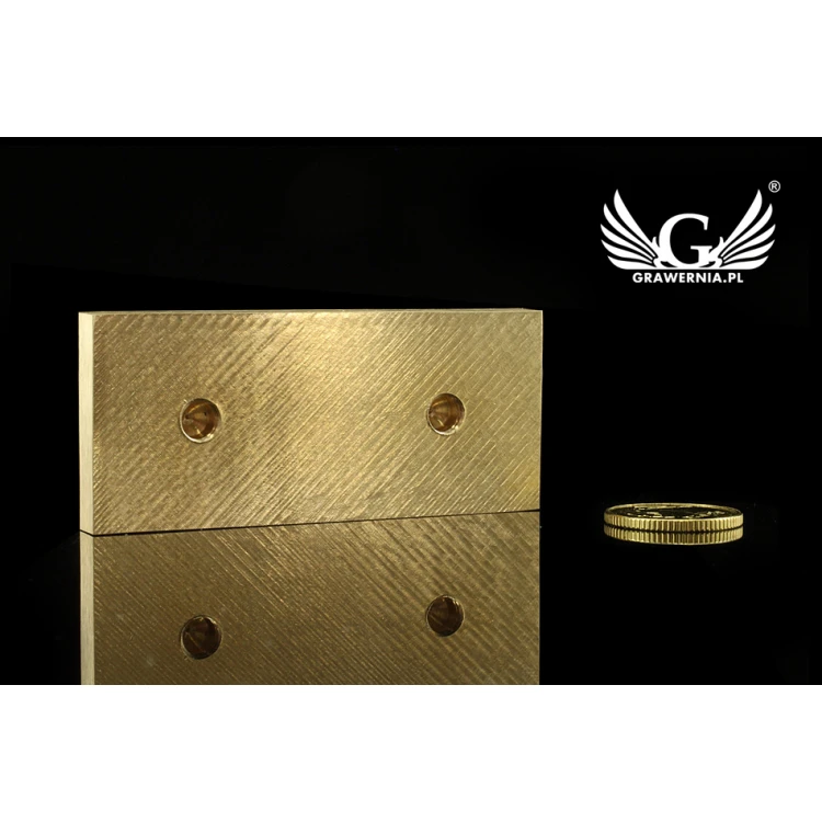 Hot and Cold Logo Embossing Stamp - Die Dimensions: 55x24mm - CNC', which is in the category 'Industry and Company / Dies and Metal Stamps'. Do not translate the category.