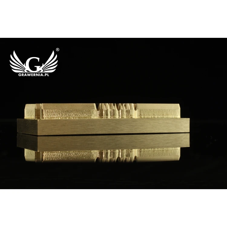 Hot and Cold Logo Embossing Stamp - Die Dimensions: 55x24mm - CNC', which is in the category 'Industry and Company / Dies and Metal Stamps'. Do not translate the category.