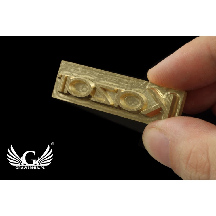 Hot and Cold Logo Embossing Stamp - Die Dimensions: 50x15mm - CNC', which is in the category 'Industry and Company / Dies and Metal Stamps'. Do not translate the category.