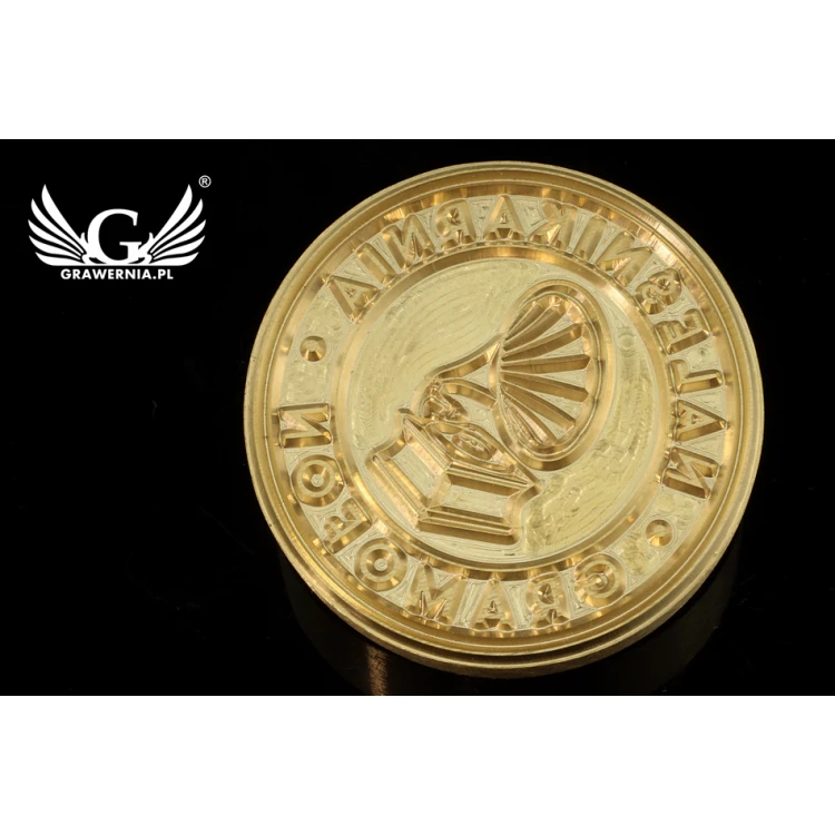 Hot and Cold Logo Embossing Stamp - Die Diameter: 63mm - CNC', which is in the category 'Industry and Company / Dies and Metal Stamps'. Do not translate the category.