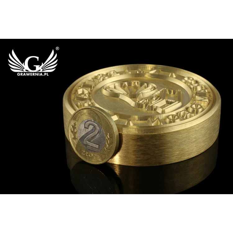 Hot and Cold Logo Embossing Stamp - Die Diameter: 63mm - CNC', which is in the category 'Industry and Company / Dies and Metal Stamps'. Do not translate the category.