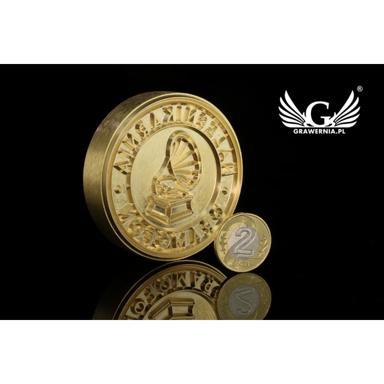 Hot and Cold Logo Embossing Stamp - Die Diameter: 63mm - CNC', which is in the category 'Industry and Company / Dies and Metal Stamps'. Do not translate the category.