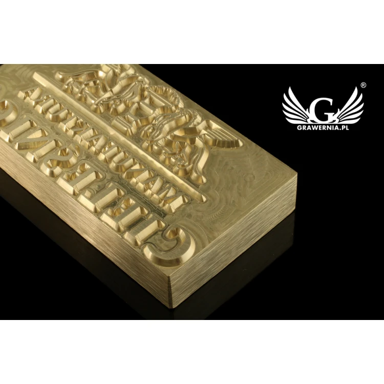 Hot and Cold Logo Embossing Stamp - Die Dimensions: 83x43mm - CNC', located in the category 'Industry and Company / Dies and Metal Stamps'. Do not translate the category.