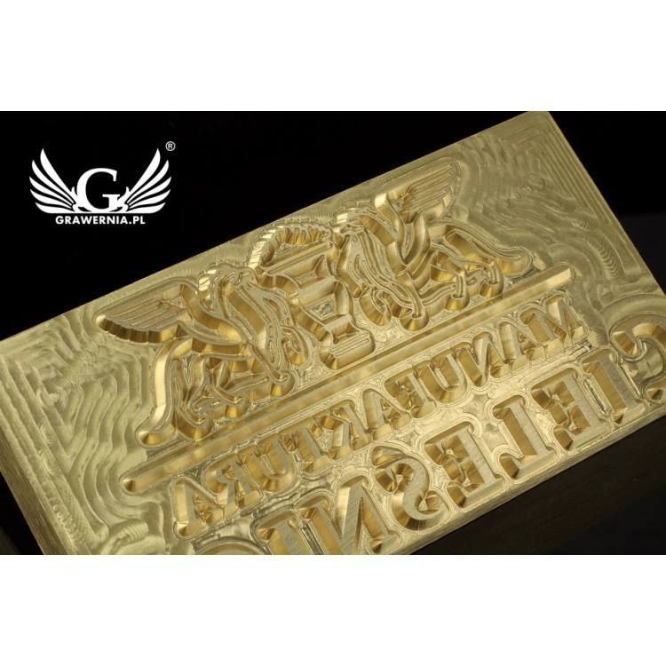 Hot and Cold Logo Embossing Stamp - Die Dimensions: 83x43mm - CNC', located in the category 'Industry and Company / Dies and Metal Stamps'. Do not translate the category.