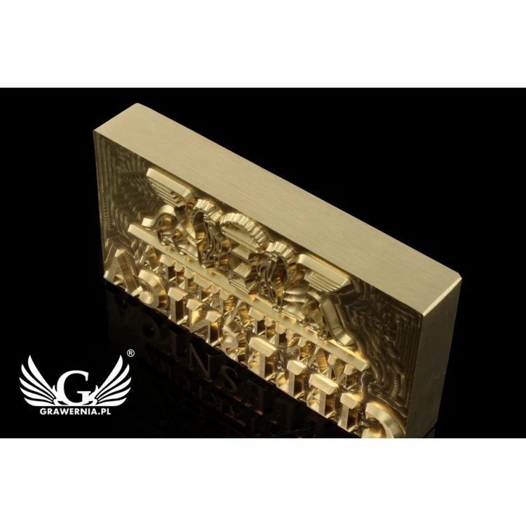 Hot and Cold Logo Embossing Stamp - Die Dimensions: 83x43mm - CNC', located in the category 'Industry and Company / Dies and Metal Stamps'. Do not translate the category.