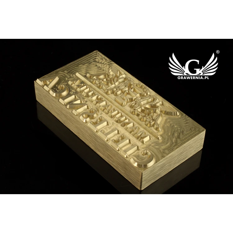 Hot and Cold Logo Embossing Stamp - Die Dimensions: 83x43mm - CNC', located in the category 'Industry and Company / Dies and Metal Stamps'. Do not translate the category.