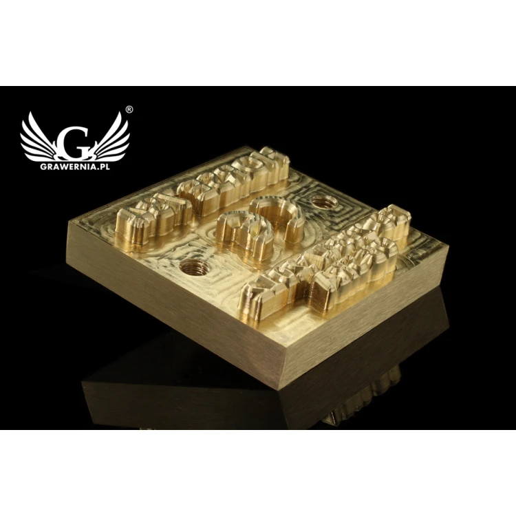 Hot and Cold Logo Embossing Stamp - Die Dimensions: 55x55mm - CNC', located in the category 'Industry and Company / Metal Dies and Stamps'. Do not translate the category.