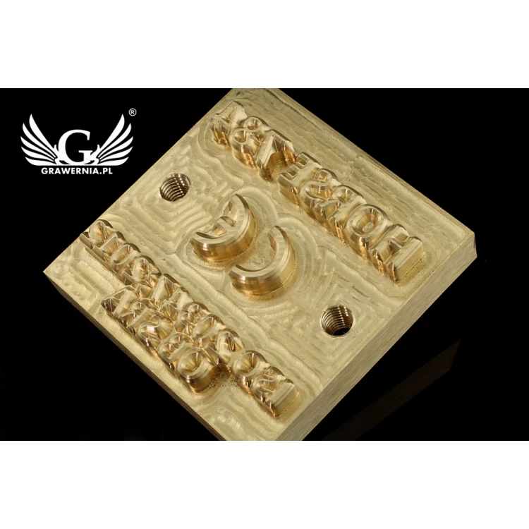 Hot and Cold Logo Embossing Stamp - Die Dimensions: 55x55mm - CNC', located in the category 'Industry and Company / Metal Dies and Stamps'. Do not translate the category.