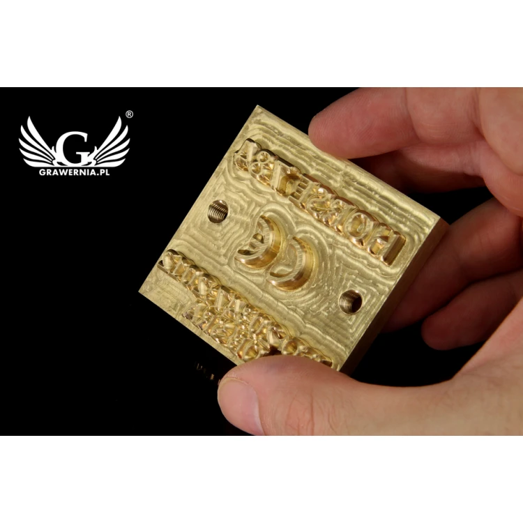 Hot and Cold Logo Embossing Stamp - Die Dimensions: 55x55mm - CNC', located in the category 'Industry and Company / Metal Dies and Stamps'. Do not translate the category.