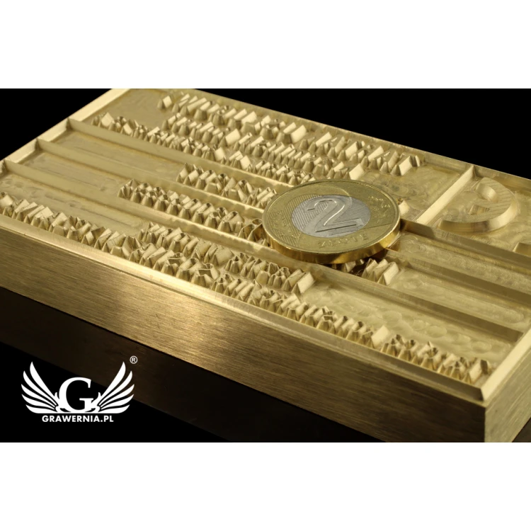 Hot and Cold Logo Embossing Stamp - Die Dimensions: 103x53mm - CNC