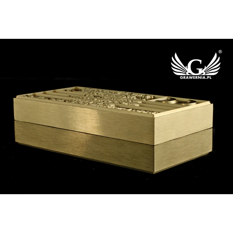 Hot and Cold Logo Embossing Stamp - Die Dimensions: 103x53mm - CNC
