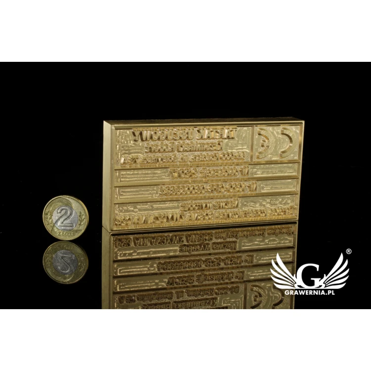 Hot and Cold Logo Embossing Stamp - Die Dimensions: 103x53mm - CNC
