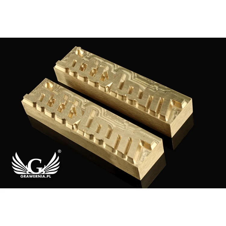 Hot and Cold Logo Embossing Stamp - Die Dimensions: 83x21mm - CNC