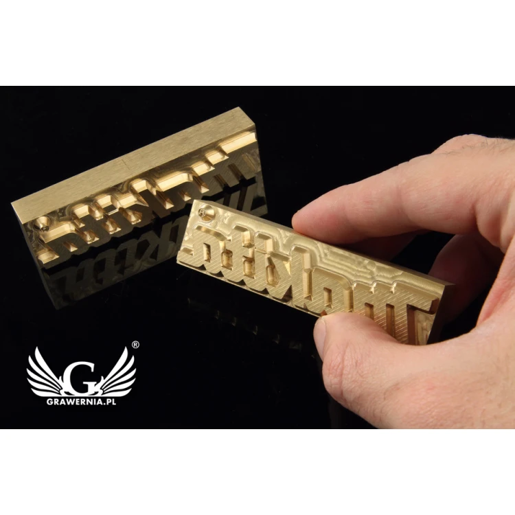 Hot and Cold Logo Embossing Stamp - Die Dimensions: 83x21mm - CNC