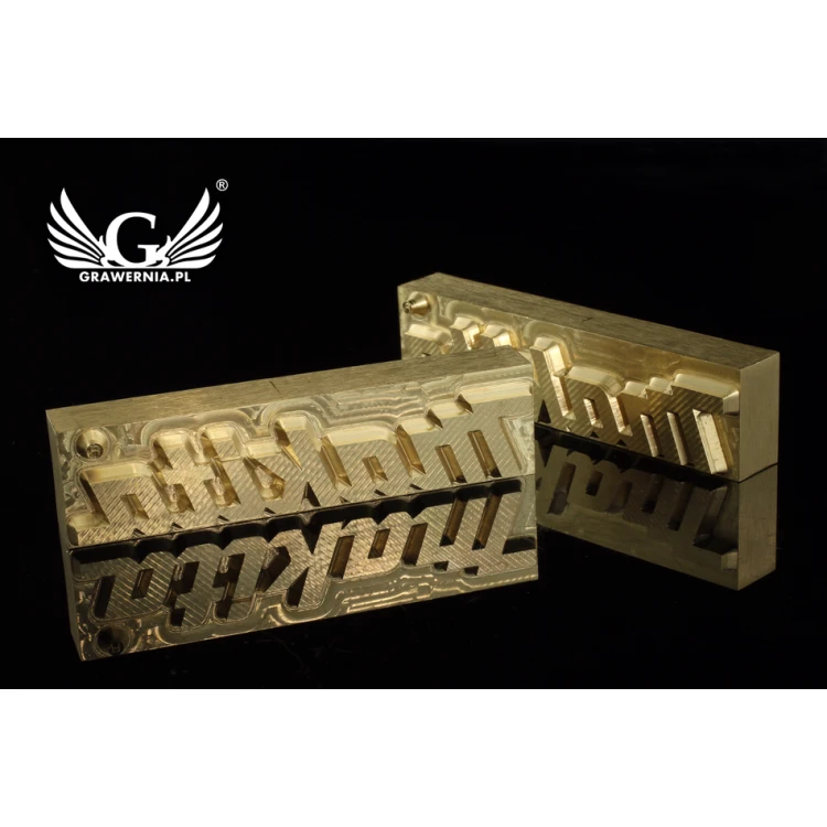 Hot and Cold Logo Embossing Stamp - Die Dimensions: 83x21mm - CNC