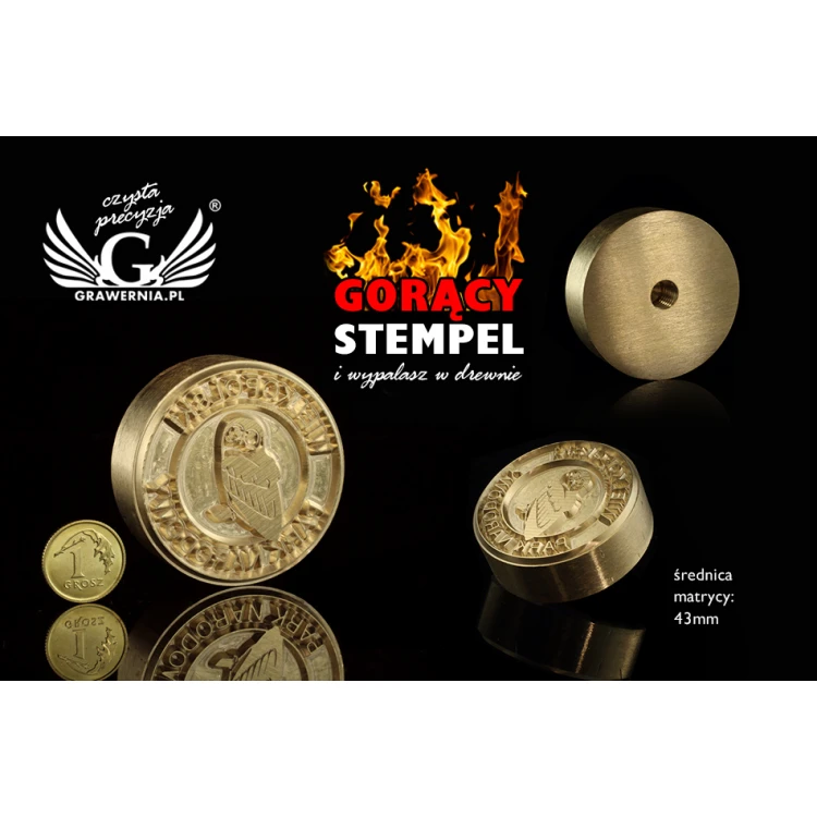 Hot and Cold Logo Embossing Stamp - Diameter: 43mm - CNC