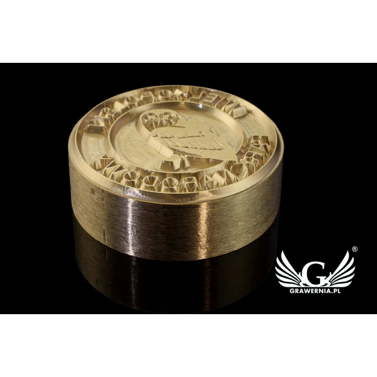 Hot and Cold Logo Embossing Stamp - Diameter: 43mm - CNC