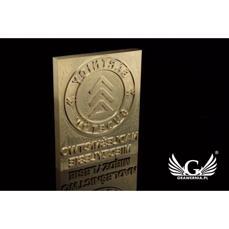 Hot and Cold Logo Embossing Stamp - Die Dimensions: 100x123mm - CNC